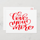 Liebe Sie mehr, denken Sie an Sie, Miss Sie, Hallo Postkarte (Vorne/Hinten)