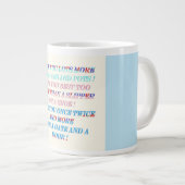 Liebe Sie mehr Gelegenheitsgeschenk mit Worten Jumbo-Tasse (Vorderseite Rechts)