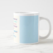 Liebe Sie mehr Gelegenheitsgeschenk mit Worten Jumbo-Tasse (Rechts)