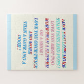 Liebe Sie mehr Gelegenheitsgeschenk mit Worten Puzzle (Horizontal)