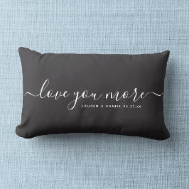 Liebe Sie Mehr Individuelle Name Valentinstag neu  Lendenkissen
