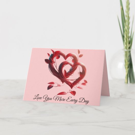 Liebe Sie mehr jeden Tag Feiertagskarte (Vorderseite)