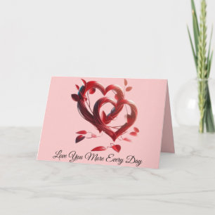 Liebe Sie mehr jeden Tag Feiertagskarte