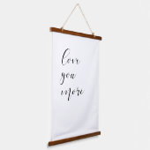 Liebe Sie mehr Liebe Sie am elegantesten über dem  Wandteppich Mit Holzrahmen (Gewinkelt)