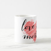 Liebe Sie mehr… rosa Herz Kaffeetasse (Mittel)