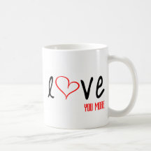 Liebe Sie mehr Tasse