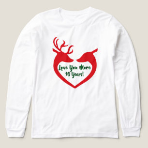 Liebe Sie mehr: Unser Zehnjährig! T-Shirt Tri-Blend Shirt