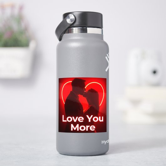 Liebe Sie mehr valentinische Designs Aufkleber (HydroFlask)