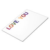 Liebe Sie mehrfarbig 11 x 8,5 Notizblock (angewinkelt)