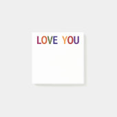 Liebe Sie mehrfarbig 3 x 3 Post-it Klebezettel (Vorderseite)