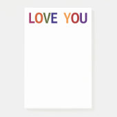 Liebe Sie mehrfarbig 4 x 6 Post-it Klebezettel (Vorderseite)