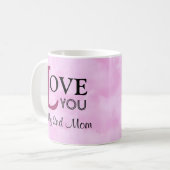 Liebe Sie meine 2. Mama-rosa Namenswolken Kaffeetasse (Vorderseite Links)