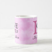 Liebe Sie meine 2. Mama-rosa Namenswolken Kaffeetasse (Mittel)