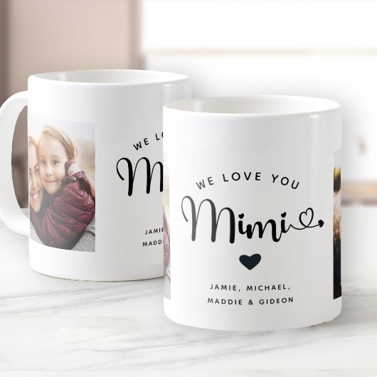 Liebe Sie Mimi Hört Custom Zwei Foto Kaffee Tasse
