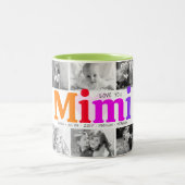 Liebe Sie Mimi mehrfarbig Moderne 10 FotoCollage Zweifarbige Tasse (Mittel)