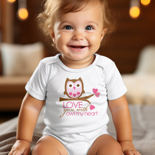 Liebe Sie mit EULE mein Herz Baby Strampler
