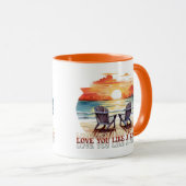 Liebe Sie möchten einen Farbakzent im Sonnenunterg Tasse (VorderseiteRechts)