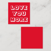 Liebe Sie Moderne rote, fette Typografie niedlich Mitteilungskarte (Vorne/Hinten)