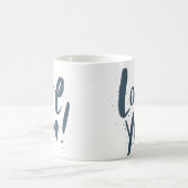 Liebe Sie moderne Schieferblau Kaffeetasse (Mittel)