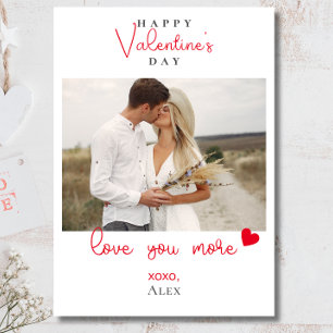 Liebe Sie Modernes Foto Happy Valentinstag Feiertagskarte