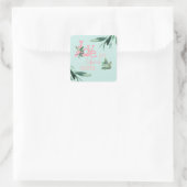 Liebe Sie mögen einen Sista-Kaktus Quadratischer Aufkleber (Tasche)