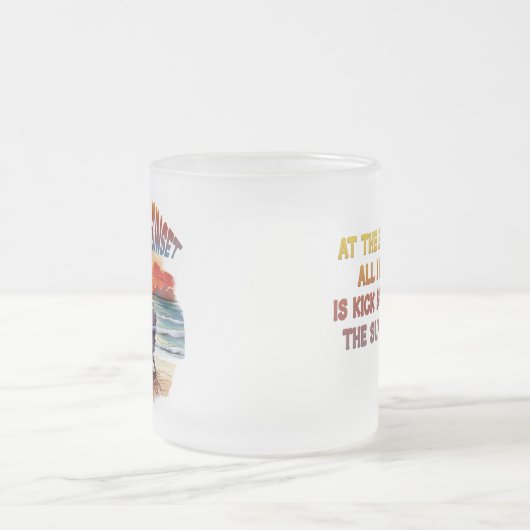 Liebe Sie mögen einen Sonnenuntergang schön Mattglastasse (Mittel)