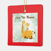 Liebe Sie Momma Giraffe Mama & Kind Keramikornament (Links)