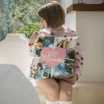 Liebe Sie "Mommy" Custom Foto Collage Herz Kissen<br><div class="desc">Niedliches modernes Kissen für den besonderen lass wissen, dass man sie Liebe. Mit einer 4-Foto-Collage-Vorlage, einem zentrierten rosa Herz, das mit dem Text 'LIEBE YOU' Mommy und Name/s in eine beliebige Farbe geändert werden kann. Dieses Kissen ist das perfekte Geschenk für Mütter, Großmütter, Tanten, Schwestern oder beste Freunde. Der umgekehrte...</div>