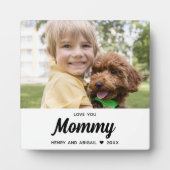 Liebe Sie Mommy Foto Familie Modernes Keepake Fotoplatte (Vorderseite)