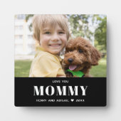 Liebe Sie Mommy Foto Familie Modernes Keepake Fotoplatte (Vorderseite)