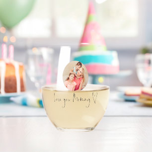 Liebe Sie Mommy Heart Custom Foto Script Namen Weinglas Ohne Stiel