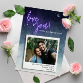 Liebe Sie Moon Stars Custom Foto Valentinstag Karte