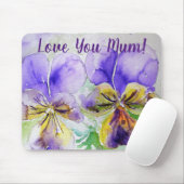 Liebe Sie Mum Lila Blumenrechner Maus Mat Pad Mousepad (Mit Mouse)