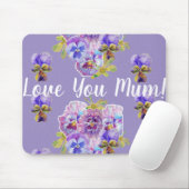 Liebe Sie Mum Lila Blumenrechner Maus Mat Pad Mousepad (Mit Mouse)