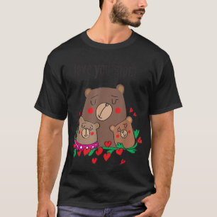 Liebe Sie mum Slogan niedlich Bärenfamilie T-Shirt