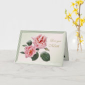 Liebe Sie, Mummkarte mit rosa Rosen Karte (Gelbe Blume)