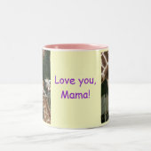Liebe Sie Mutter Giraffe Mug Zweifarbige Tasse (Mittel)