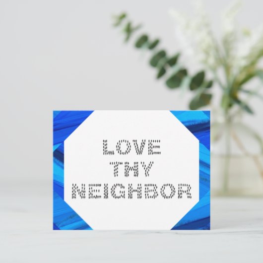 LIEBE SIE NACHBARN Postkarte (Stehend Vorderseite)