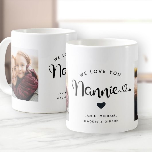 Liebe Sie Nannie Hearts Custom Zwei Foto Kaffee Ta Kaffeetasse