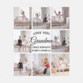 Liebe Sie Niedlich für Oma 8-Foto Custom Fleecedecke (Vorderseite)