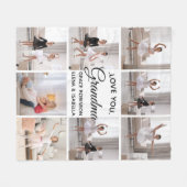 Liebe Sie Niedlich für Oma 8-Foto Custom Fleecedecke (Vorderseite (Horizontal))