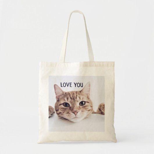 "Liebe Sie" Niedliche Cat Tote Tasche (Vorne)