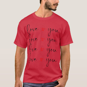 Liebe Sie Niedlichen Valentinstag Design mit Herz T-Shirt