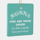 Liebe Sie Nonna Mama Mutter benutzerdefinierte Fam Keramikornament (Rechts)