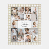Liebe Sie Oma 14-Foto Collage Custom Text Geschenk Fleecedecke (Vorderseite)