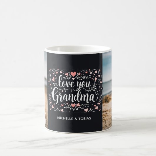 Liebe Sie Oma 2 Foto Großmutter Geschenk Kaffeetasse (Mittel)