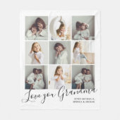 Liebe Sie Oma 9-Foto Fleecedecke (Vorderseite)