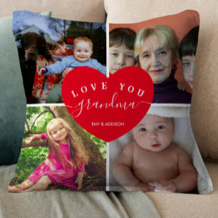 Liebe Sie Oma Custom 4 Foto Collage Niedliches Her Kissen