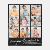 Liebe Sie Oma Custom Modern 9 Foto Collage Fleecedecke (Vorderseite)