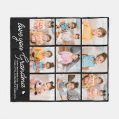 Liebe Sie Oma Custom Modern 9 Foto Collage Fleecedecke (Vorderseite (Horizontal))